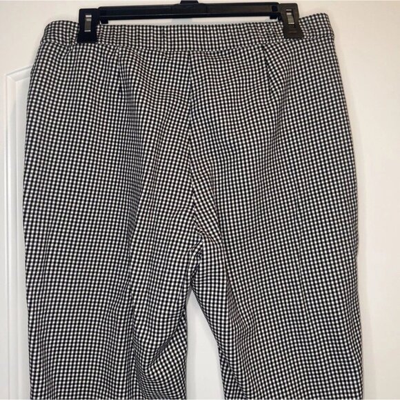 J.Jill Women’s Black & White Gingham Pull On Stretch Straight Leg Pants Sz 10 - Picture 4 of 11